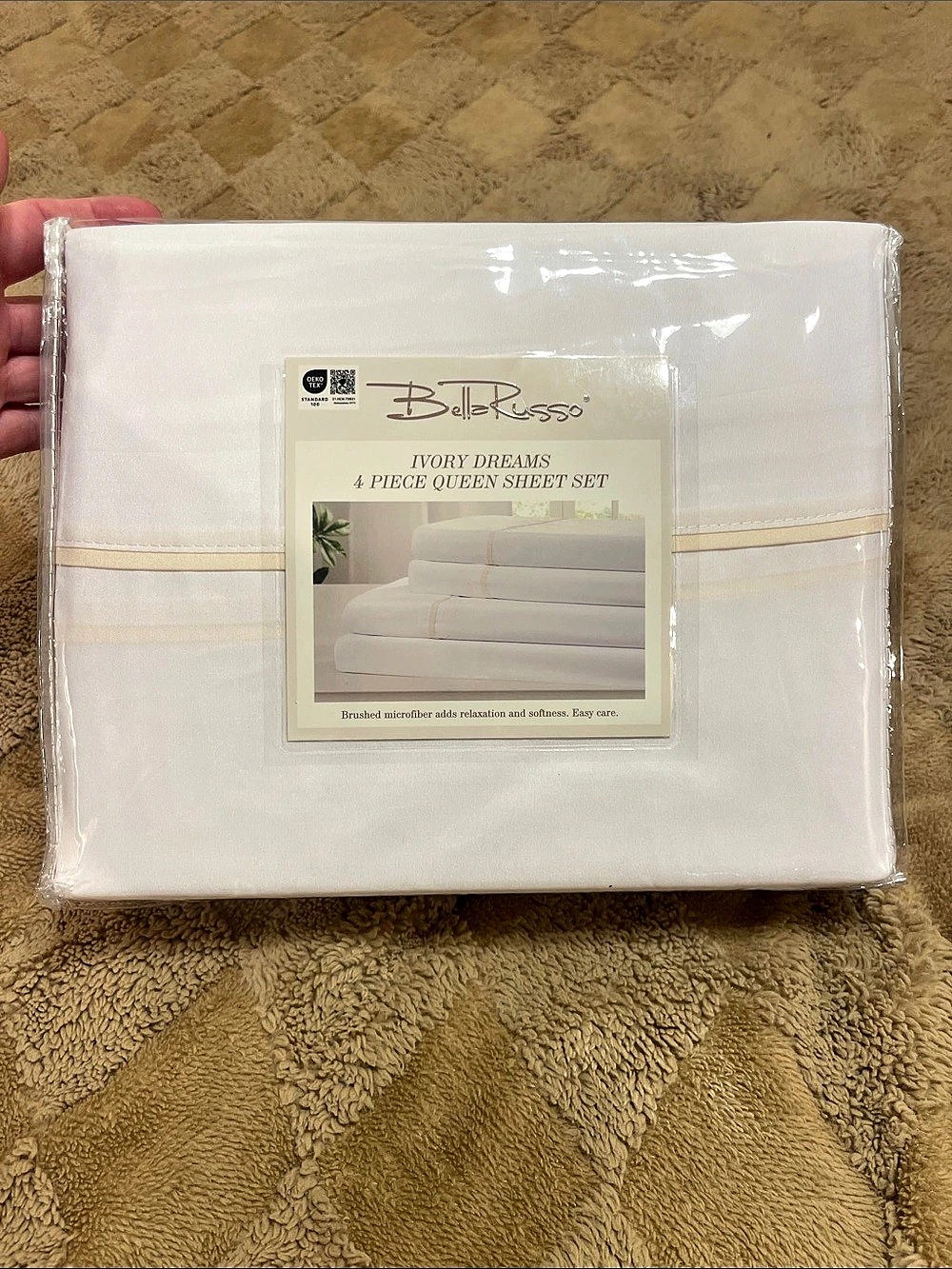 Bella Russo Ivory Dreams 4 Piece Queen Sheet Set Ivory